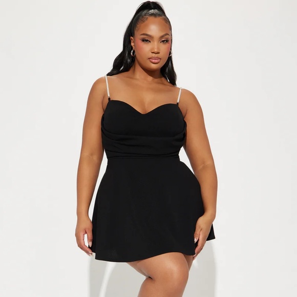 Fashion Nova Pearl Strap Mini Dress NWT Size 2X - Picture 1 of 6